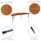 Flash Furniture Oval 60 W, 86 L, 30.25 H, Chrome, Laminate, Particleboard, Steel, Wood Grain XU-GRP-A3060CON-60-OAK-T-A-GG - alternate 5